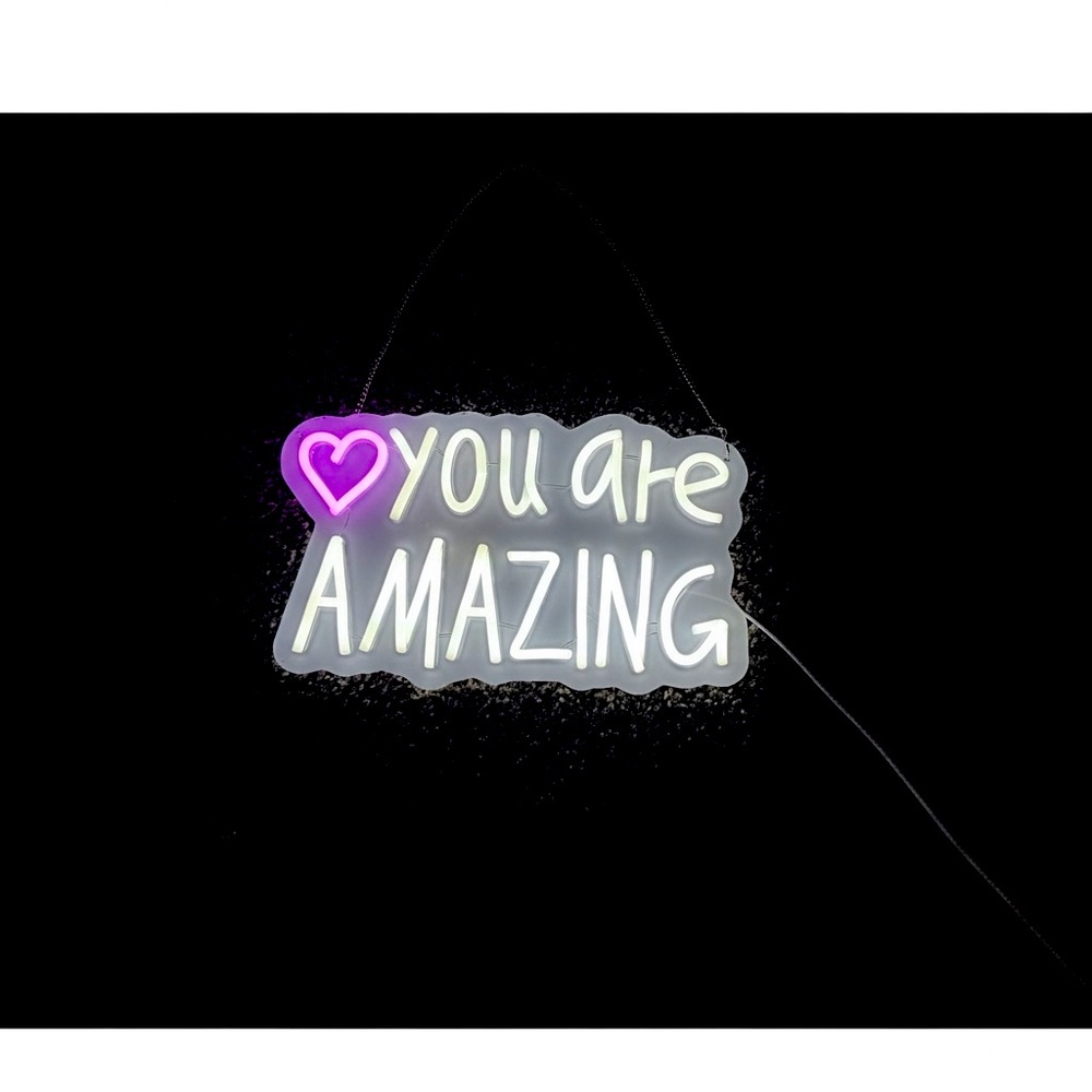 Lot of 3 Inspirational wall art & You Are Amazing Pink&White LED Wall Sign